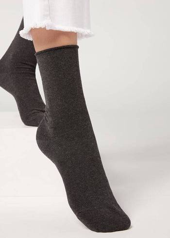 Calzedonia Ankle with Cashmere Korta Strumpor Dam Grå Svarta | SE1847RW