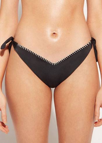Calzedonia High V-Cut Brazilian Mumbai Bikiniunderdel Dam Svarta | SE2779WY