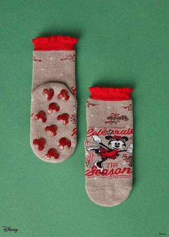 Calzedonia Non-slip Disney Minnie Mouse Christmas Korta Strumpor Barn Bruna | SE1074AP