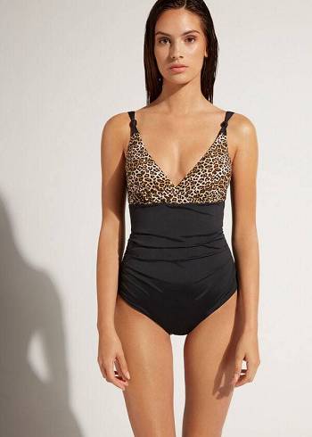 Calzedonia One Piece Malindi Baddräkter Dam Svarta | SE2025MA