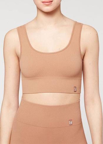 Calzedonia Seamless Räfflad Cover Ups Dam Beige | SE2082TV