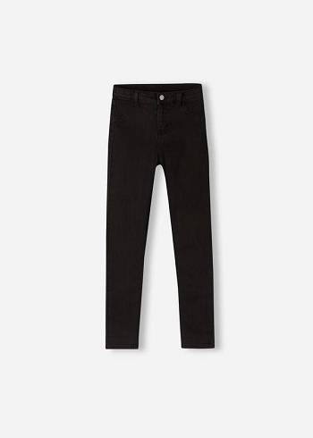 Calzedonia Soft Touch Denim Cropped Mager Leggings Barn Svarta Blå | SE1050DN