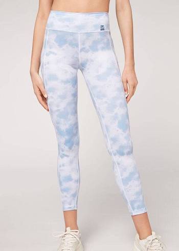 Calzedonia Soft Touch Gympa Leggings Dam Blå | SE1502VD
